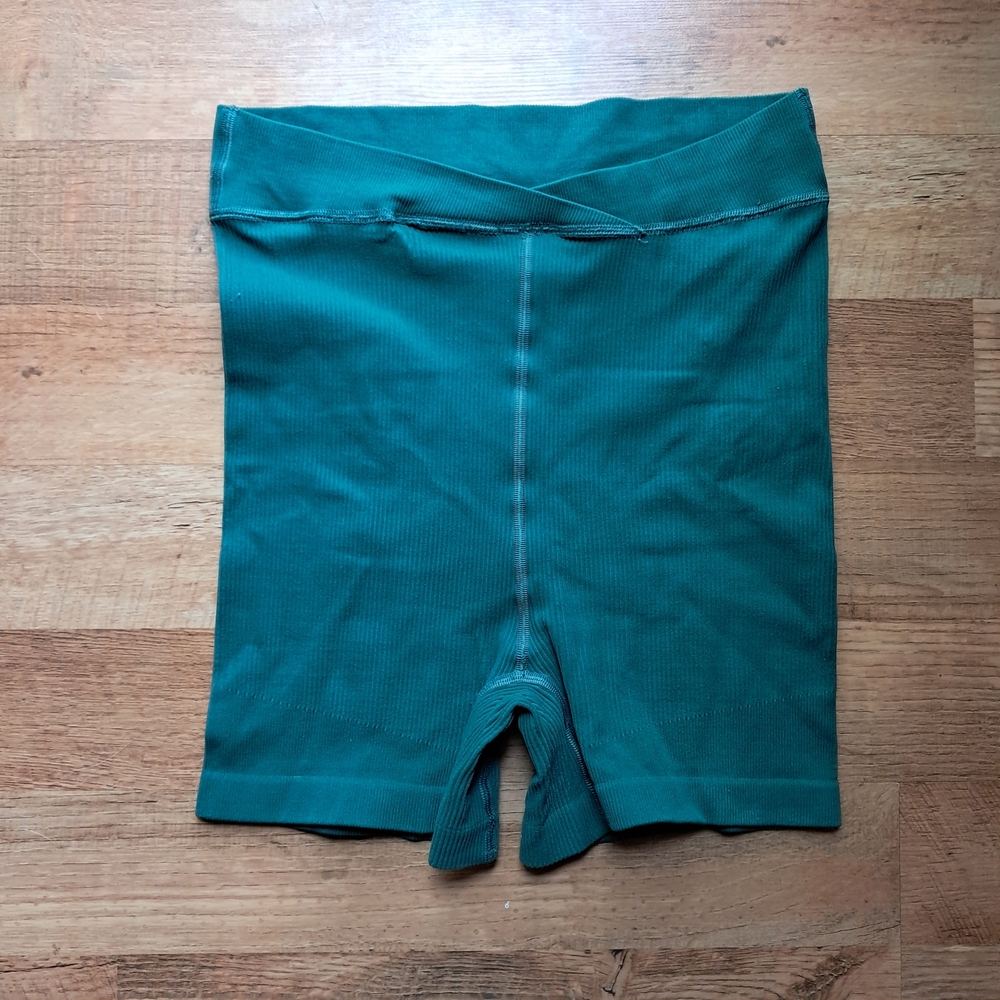 Free People Movement Teal Spandex Athletic Shorts